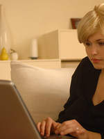 curvy iga reveals her large breasts as she slowly undresses after a long day of work.