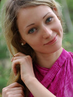 outside with a lovely blonde in the woods will make you feel like the big bad wolf.