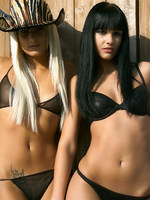 spectacular double model set in an old west setting.