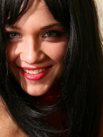 dominatrix in red fishnet stockings.