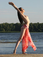 frolicing on a private beach.